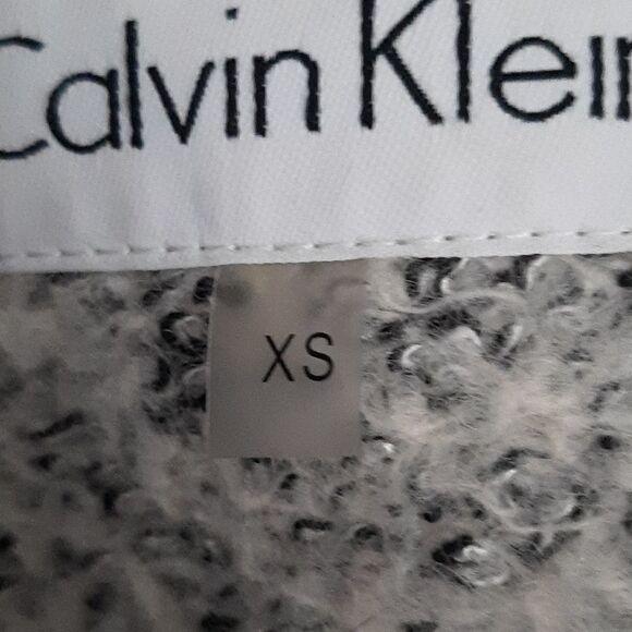 Calvin Klein Tibetan lamb fur collar tweed faux coat! - Picture 7 of 9